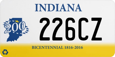 IN license plate 226CZ