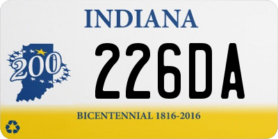 IN license plate 226DA