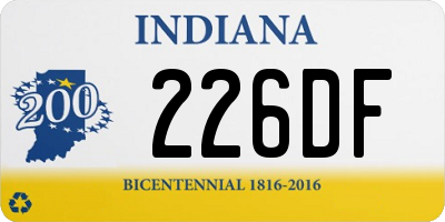 IN license plate 226DF