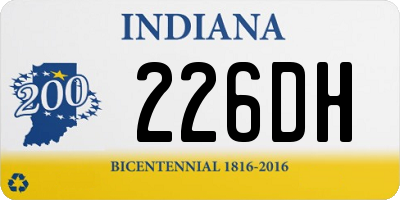 IN license plate 226DH