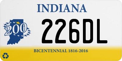 IN license plate 226DL