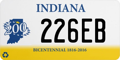 IN license plate 226EB