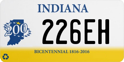 IN license plate 226EH