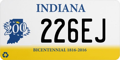 IN license plate 226EJ