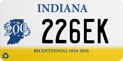 IN license plate 226EK