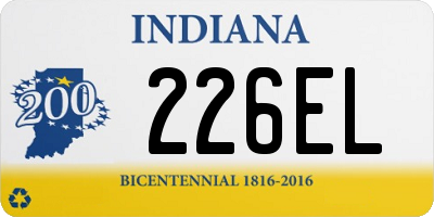 IN license plate 226EL