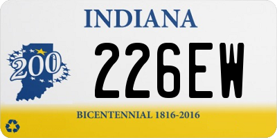 IN license plate 226EW