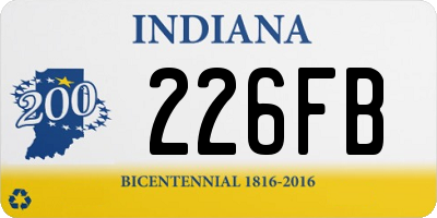 IN license plate 226FB