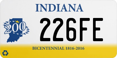 IN license plate 226FE