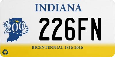 IN license plate 226FN