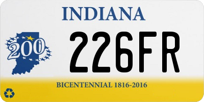 IN license plate 226FR