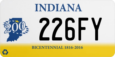 IN license plate 226FY