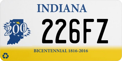 IN license plate 226FZ