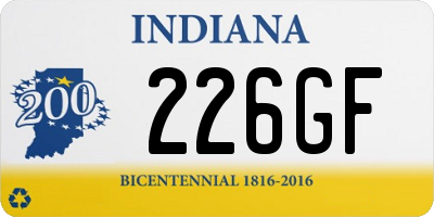 IN license plate 226GF