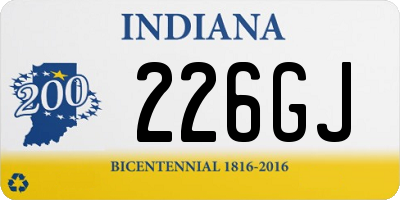 IN license plate 226GJ