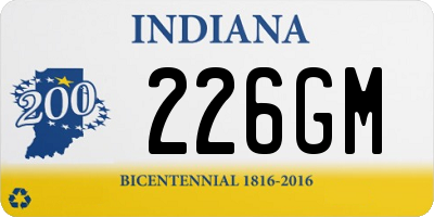 IN license plate 226GM