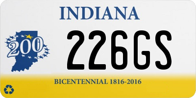 IN license plate 226GS