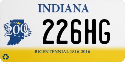 IN license plate 226HG