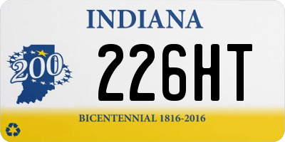 IN license plate 226HT