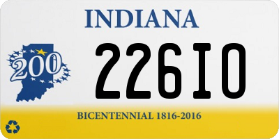 IN license plate 226IO
