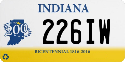 IN license plate 226IW