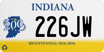 IN license plate 226JW