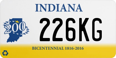 IN license plate 226KG