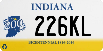 IN license plate 226KL