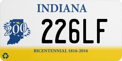 IN license plate 226LF