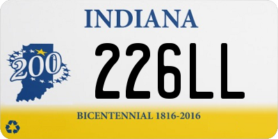 IN license plate 226LL