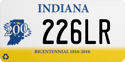 IN license plate 226LR