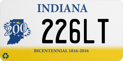 IN license plate 226LT