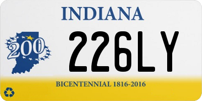 IN license plate 226LY