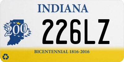IN license plate 226LZ