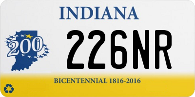 IN license plate 226NR