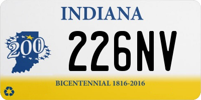 IN license plate 226NV