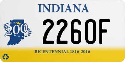 IN license plate 226OF