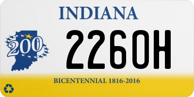 IN license plate 226OH