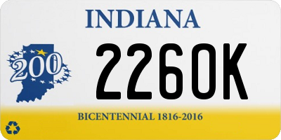 IN license plate 226OK