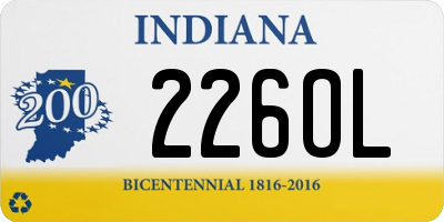 IN license plate 226OL