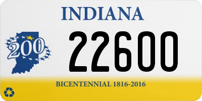 IN license plate 226OO