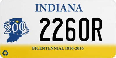 IN license plate 226OR
