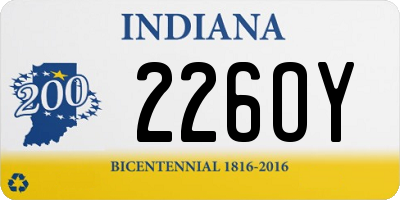 IN license plate 226OY