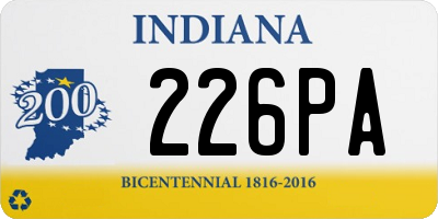 IN license plate 226PA