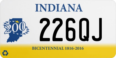 IN license plate 226QJ