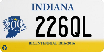 IN license plate 226QL