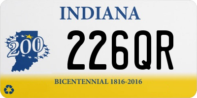 IN license plate 226QR