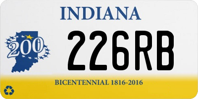 IN license plate 226RB