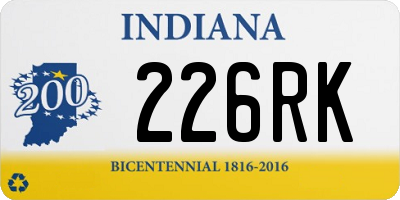 IN license plate 226RK