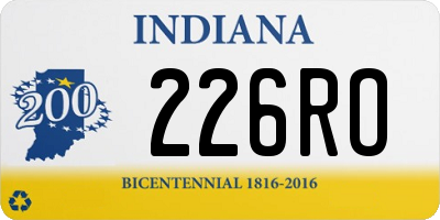 IN license plate 226RO